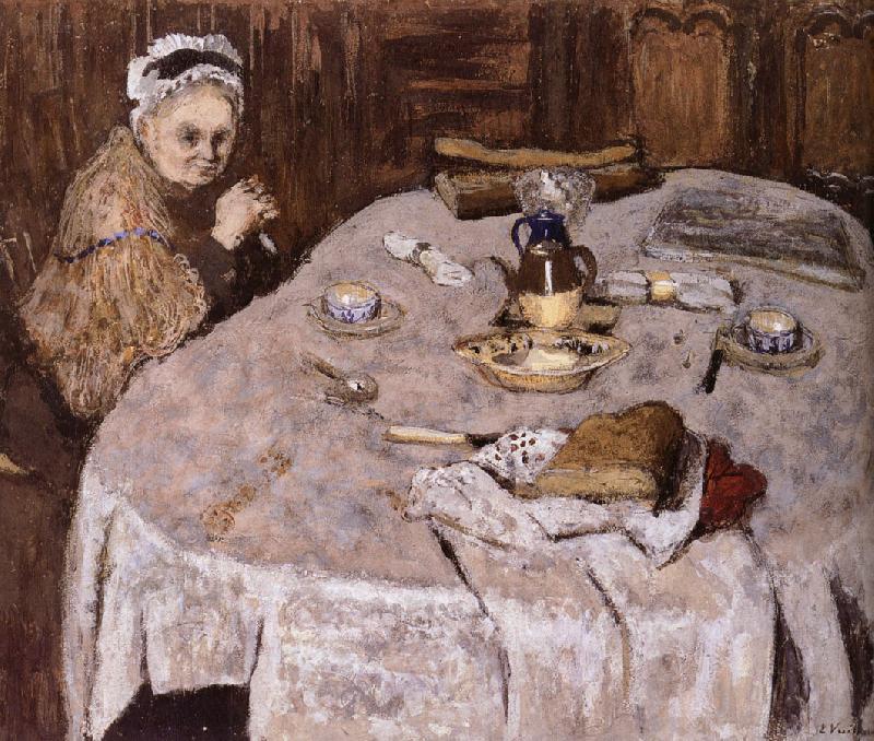 Edouard Vuillard Vial wife's breakfast